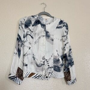 Burning Torch 100% Leather Ultra Lightweight Jacket Designer Unique Quirky